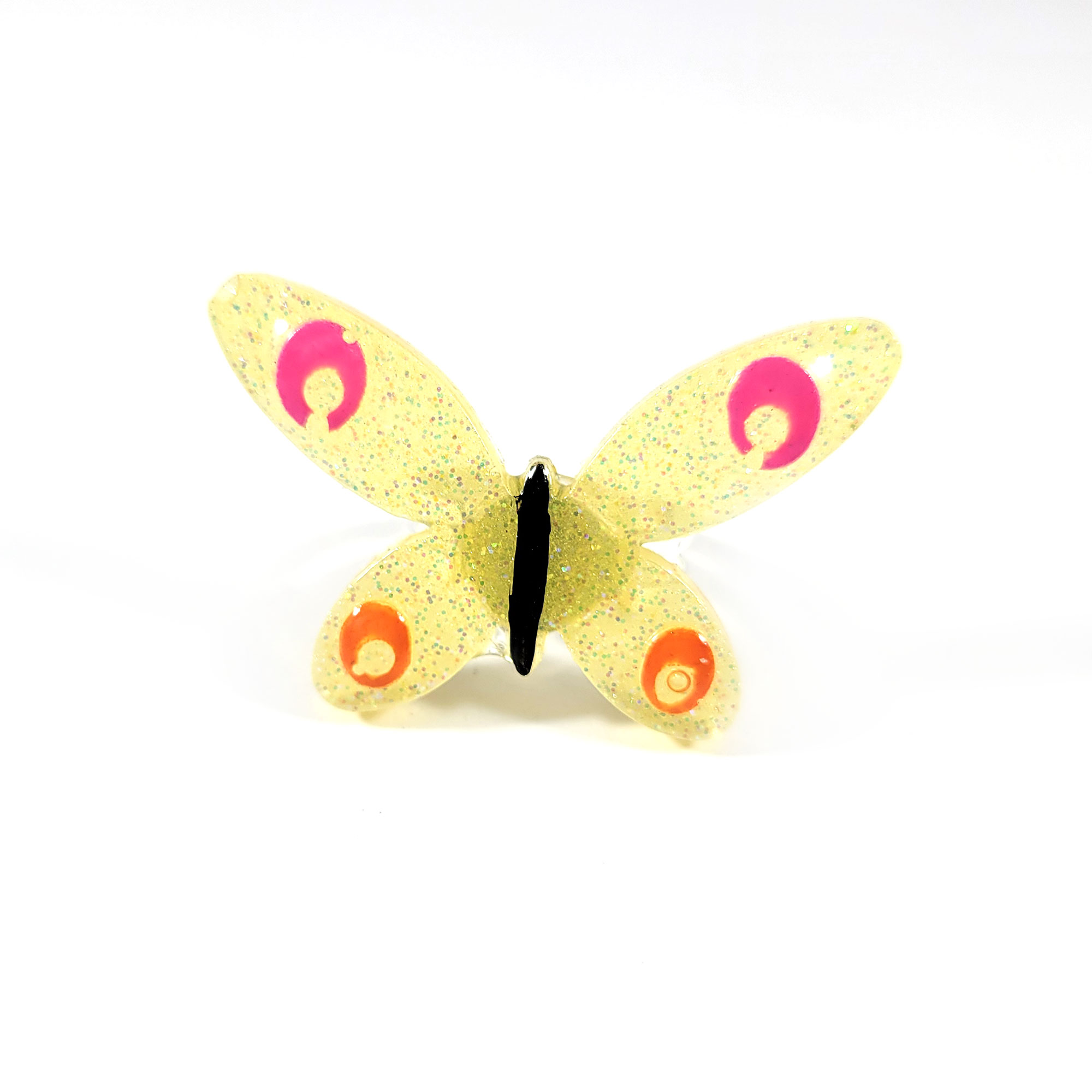 Yellow Vibrant Butterfly Ring by Wilde Designs