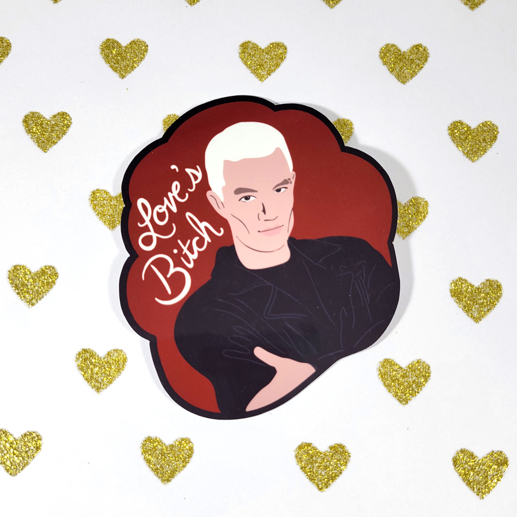 Love's Bitch Vinyl Sticker by Wilde Designs