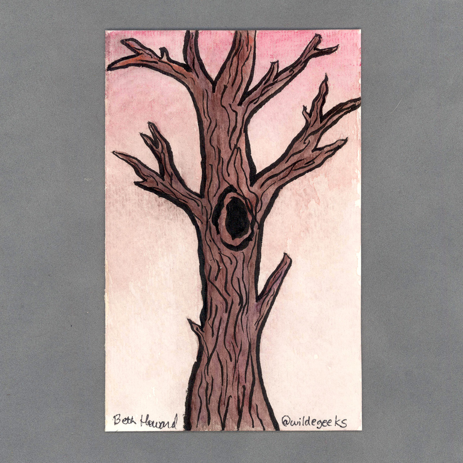 The Tree Watercolor Card by Wilde Designs