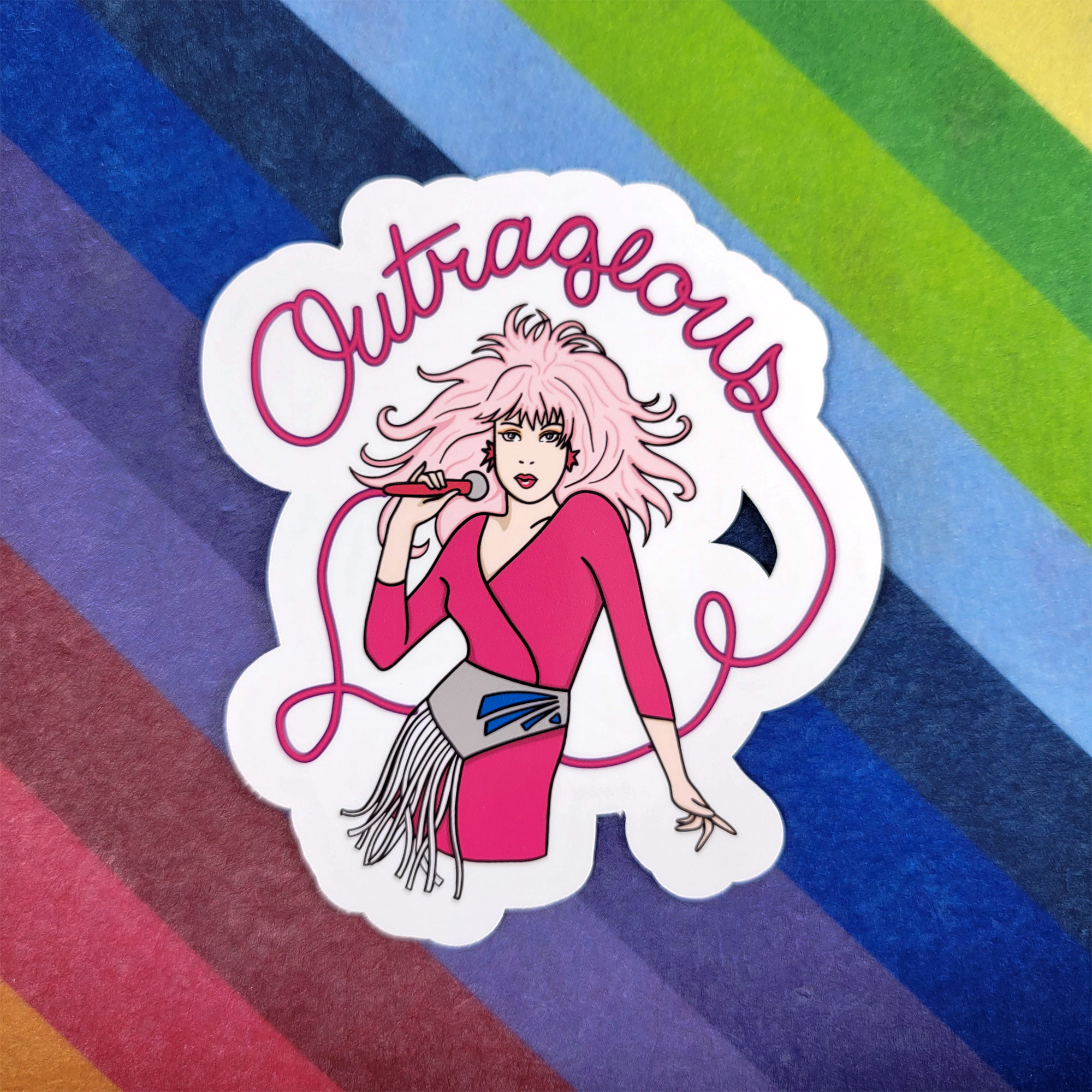 Outrageous Vinyl Sticker by Wilde Designs